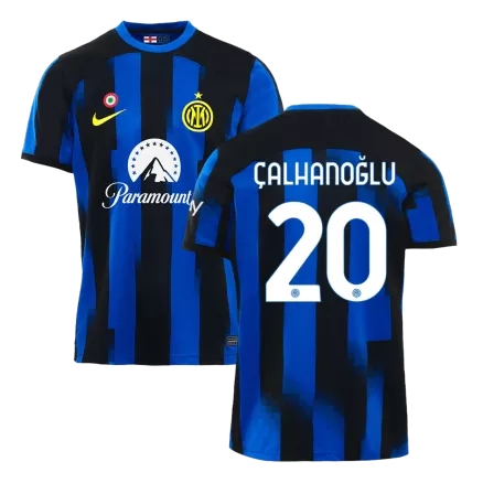 Camiseta ÇALHANOĞLU #20 Inter de Milán 2023/24 Primera Equipación Local Hombre - Versión Hincha - camisetasfutbol