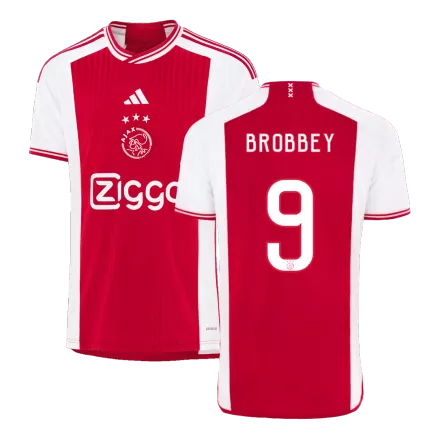 Camiseta BROBBEY #9 Ajax 2023/24 Primera Equipación Local Hombre - Versión Hincha - camisetasfutbol