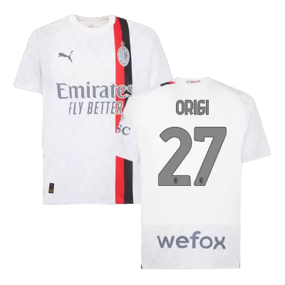 Camiseta ORIGI #27 AC Milan 2023/24 Segunda Equipación Visitante Hombre - Versión Hincha - camisetasfutbol