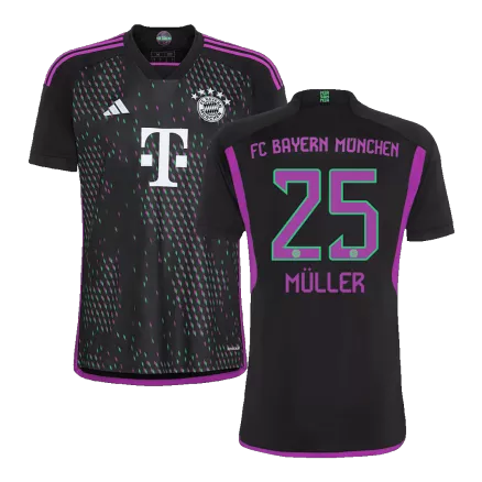 Camiseta MÜLLER #25 Bayern Munich 2023/24 Segunda Equipación Visitante Hombre - Versión Hincha - camisetasfutbol