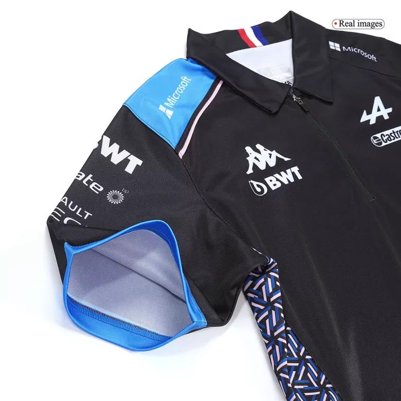 Camiseta Tipo Polo de BWT Alpine F1 Team Polo Shirt Black 2023 Hombre Negro - camisetasfutbol