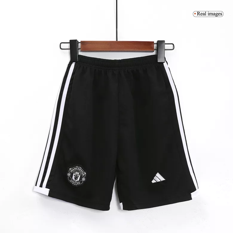 Miniconjunto Completo Manchester United 2023/24 Segunda Equipación Visitante Niño (Camiseta + Pantalón Corto + Calcetines) - camisetasfutbol