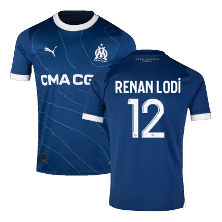 Camiseta RENAN LODI #12 Marseille 2023/24 Segunda Equipación Visitante Hombre - Versión Hincha - camisetasfutbol