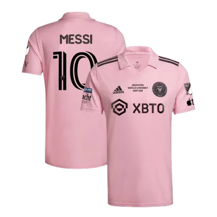 Camiseta MESSI #10 Inter Miami CF 2023 Primera Equipación Leagues Cup Final Local Hombre - Versión Replica - camisetasfutbol
