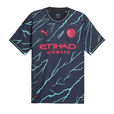 Camiseta Auténtica Manchester City 2023/24 Tercera Equipación Hombre - Versión Jugador - camisetasfutbol