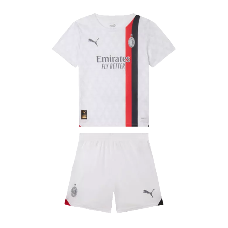 Miniconjunto Completo AC Milan 2023/24 Segunda Equipación Visitante Niño (Camiseta + Pantalón Corto + Calcetines) - camisetasfutbol
