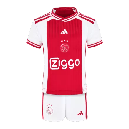 Miniconjunto Ajax 2023/24 Primera Equipación Local Niño (Camiseta + Pantalón Corto) - camisetasfutbol
