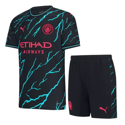 Conjunto Manchester City 2023/24 Tercera Equipación Hombre (Camiseta + Pantalón Corto) - camisetasfutbol