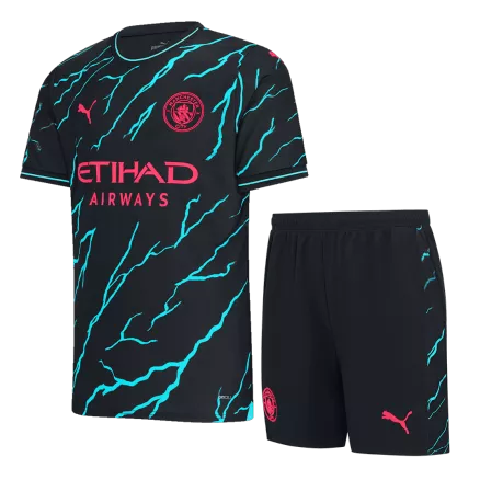 Conjunto Manchester City 2023/24 Tercera Equipación Hombre (Camiseta + Pantalón Corto) - camisetasfutbol