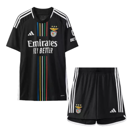 Conjunto Benfica 2023/24 Segunda Equipación Visitante Hombre (Camiseta + Pantalón Corto) - camisetasfutbol