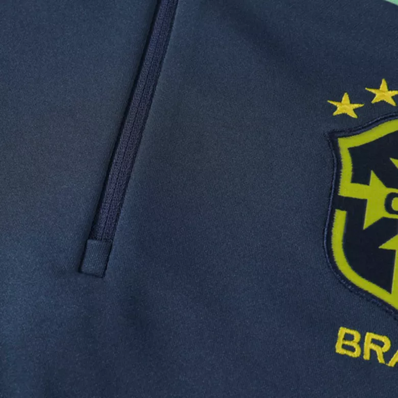 Conjunto Entrenamiento Brazil 2023 Hombre (Chándal de Media Cremallera + Pantalón) - camisetasfutbol