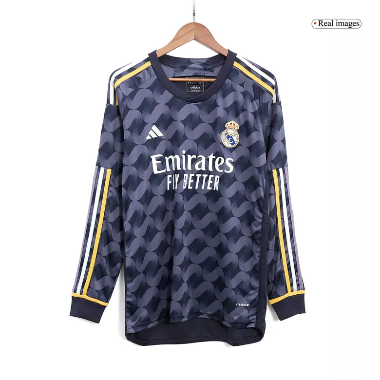 Camiseta Manga Larga Real Madrid 2023/24 Segunda Equipación Visitante Hombre - Versión Hincha - camisetasfutbol