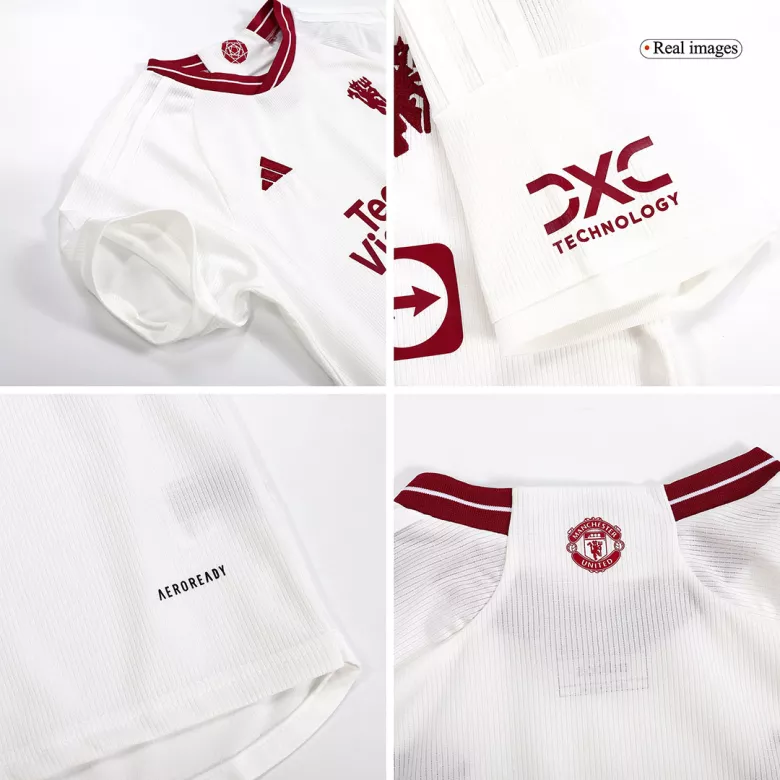 Miniconjunto Completo Manchester United 2023/24 Tercera Equipación Niño (Camiseta + Pantalón Corto + Calcetines) - camisetasfutbol