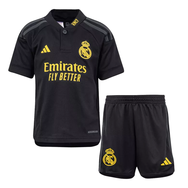 Miniconjunto Completo Real Madrid 2023/24 Tercera Equipación Niño (Camiseta + Pantalón Corto + Calcetines) - camisetasfutbol