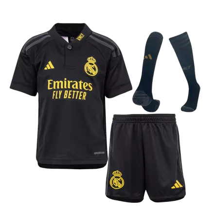 Miniconjunto Completo Real Madrid 2023/24 Tercera Equipación Niño (Camiseta + Pantalón Corto + Calcetines) - camisetasfutbol