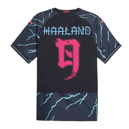 Camiseta Auténtica HAALAND #9 Manchester City Japanese Tour Printing 2023/24 Tercera Equipación Hombre - Versión Jugador - camisetasfutbol