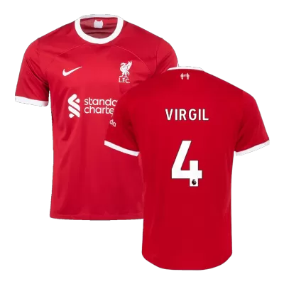 Camiseta VIRGIL #4 Liverpool 2023/24 Primera Equipación Local Hombre - Versión Hincha - camisetasfutbol