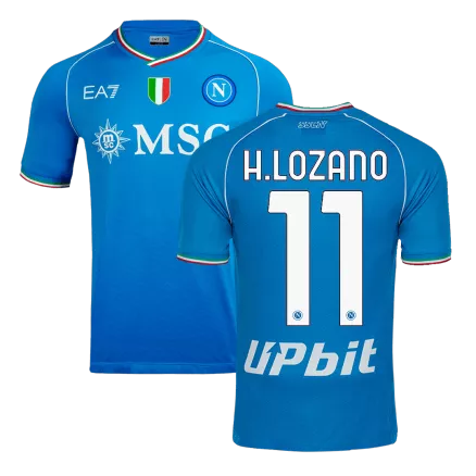Camiseta Auténtica H.LOZANO #11 Napoli 2023/24 Primera Equipación Local Hombre - Versión Jugador - camisetasfutbol