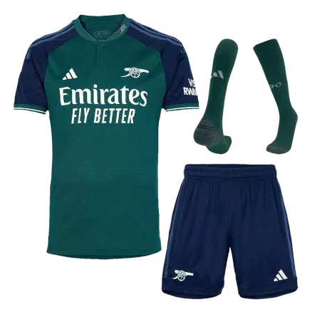Conjunto Completo Arsenal 2023/24 Tercera Equipación Hombre (Camiseta + Pantalón Corto + Calcetines) - camisetasfutbol