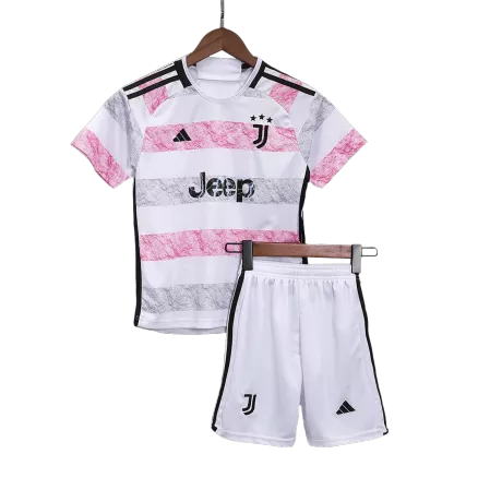 Miniconjunto Juventus 2023/24 Segunda Equipación Visitante Niño (Camiseta + Pantalón Corto) - camisetasfutbol