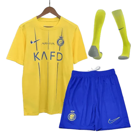 Conjunto Completo Al Nassr 2023/24 Primera Equipación Local Hombre (Camiseta + Pantalón Corto + Calcetines) - camisetasfutbol