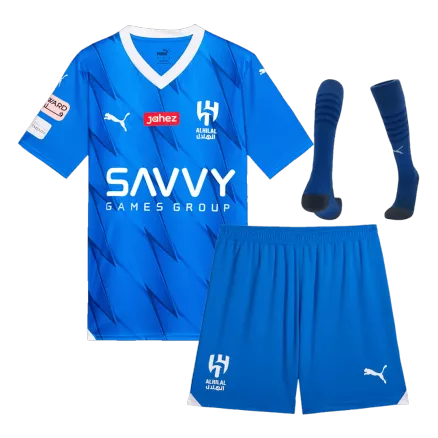 Conjunto Completo Al Hilal SFC 2023/24 Primera Equipación Local Hombre (Camiseta + Pantalón Corto + Calcetines) - camisetasfutbol