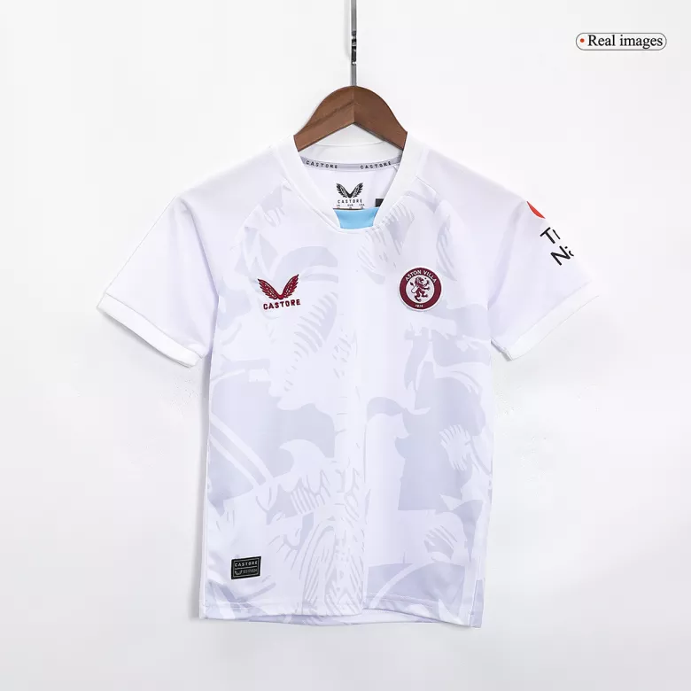 Miniconjunto Aston Villa 2023/24 Segunda Equipación Visitante Niño (Camiseta + Pantalón Corto) - camisetasfutbol