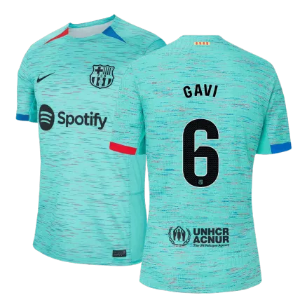 Camiseta Auténtica GAVI #6 Barcelona 2023/24 Tercera Equipación Hombre - Versión Jugador - camisetasfutbol