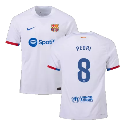 Camiseta Auténtica PEDRI #8 Barcelona 2023/24 Segunda Equipación Visitante Hombre - Versión Jugador - camisetasfutbol