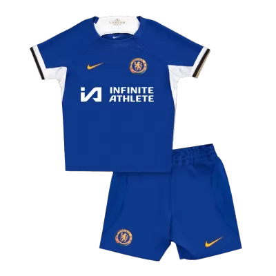 Miniconjunto Chelsea 2023/24 Primera Equipación Local Niño (Camiseta + Pantalón Corto) - camisetasfutbol