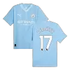 Camiseta Auténtica DE BRUYNE #17 Manchester City 2023/24 Primera Equipación Local Hombre - Versión Jugador - camisetasfutbol