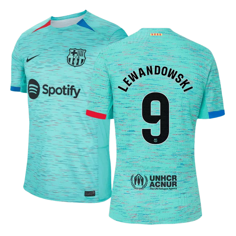 Camiseta LEWANDOWSKI #9 Barcelona 2023/24 Tercera Equipación Hombre - Versión Hincha - camisetasfutbol