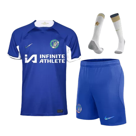 Conjunto Completo Chelsea 2023/24 Primera Equipación Local Hombre (Camiseta + Pantalón Corto + Calcetines) - camisetasfutbol