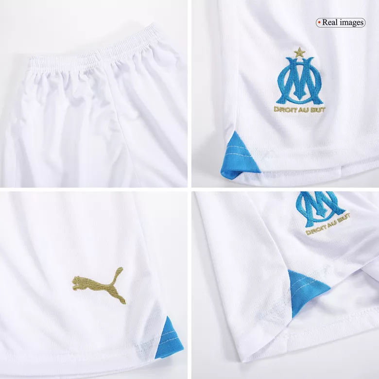 Miniconjunto Marseille 2023/24 Primera Equipación Local Niño (Camiseta + Pantalón Corto) - camisetasfutbol