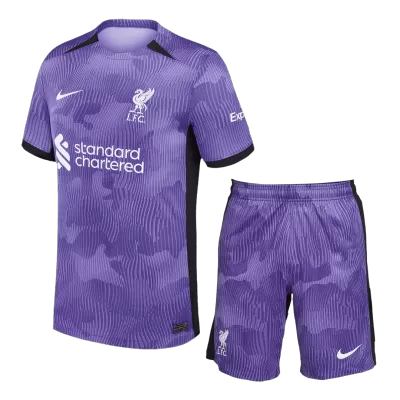 Conjunto Liverpool 2023/24 Tercera Equipación Hombre (Camiseta + Pantalón Corto) - camisetasfutbol