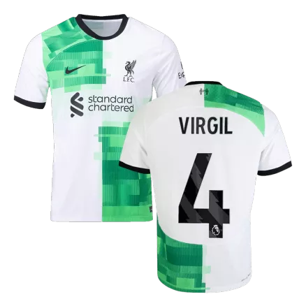 Camiseta Auténtica VIRGIL #4 Liverpool 2023/24 Segunda Equipación Visitante Hombre - Versión Jugador - camisetasfutbol