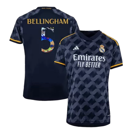 Camiseta BELLINGHAM #5 Real Madrid 2023/24 Sen2 Font Segunda Equipación Visitante Hombre - Versión Hincha - camisetasfutbol