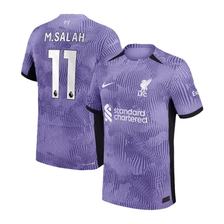 Camiseta Auténtica M.SALAH #11 Liverpool 2023/24 Tercera Equipación Hombre - Versión Jugador - camisetasfutbol