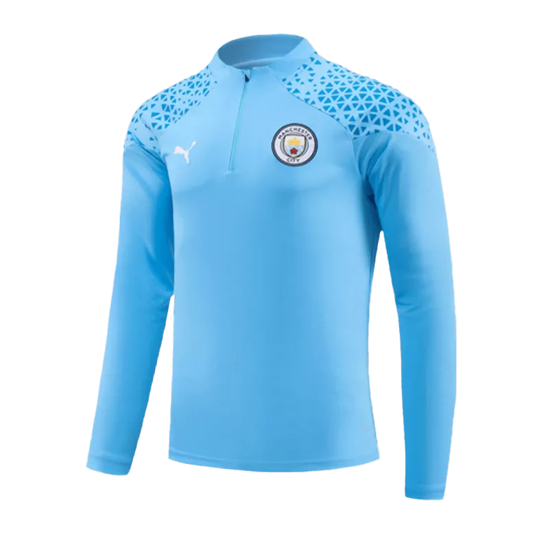Conjunto Entrenamiento Manchester City 2023/24 Hombre (Chándal de Media Cremallera + Pantalón) - camisetasfutbol