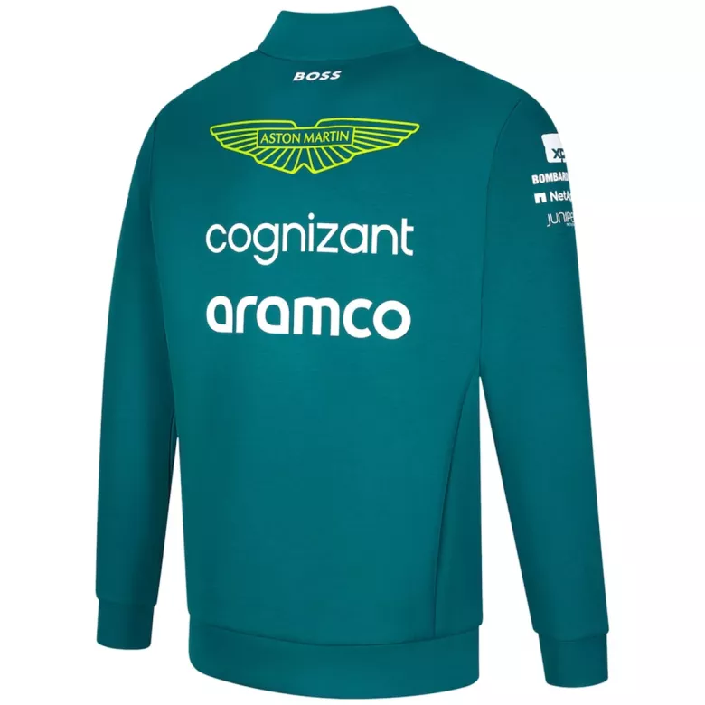 Chaqueta de Aston Martin Aramco Cognizant F1 Racing Team 1/2 Zip Sweat 2023 Hombre - camisetasfutbol