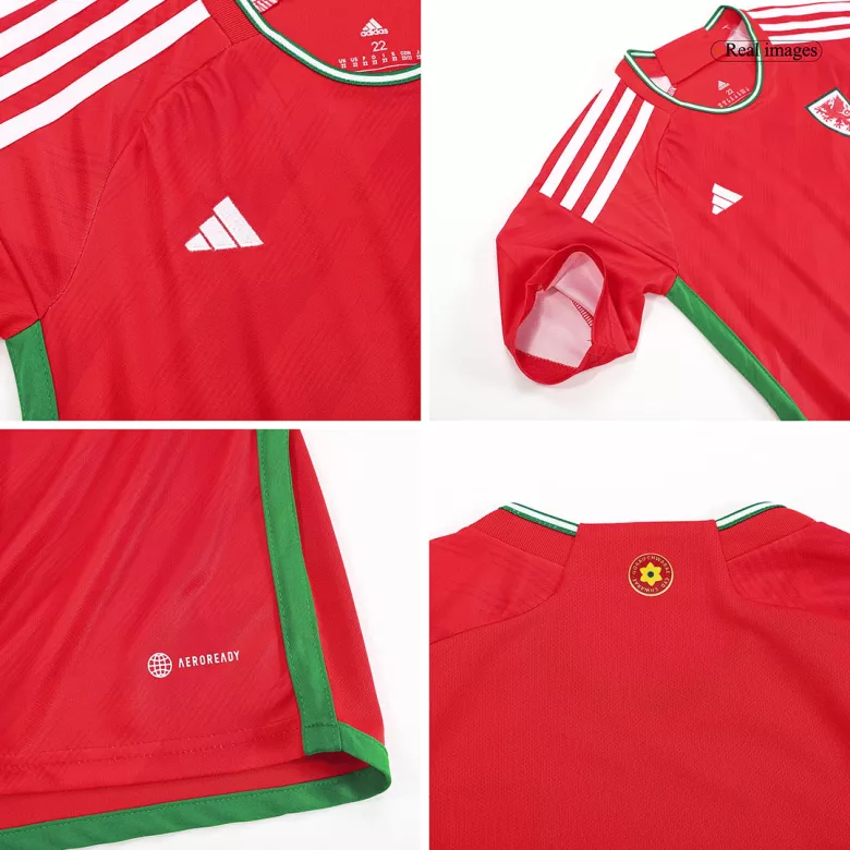 Miniconjunto Gales 2023/24 Primera Equipación Local Niño (Camiseta + Pantalón Corto) - camisetasfutbol