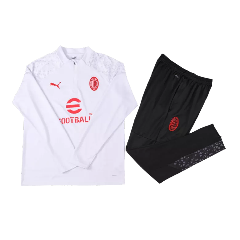 Conjunto Entrenamiento AC Milan 2023/24 Hombre (Chándal de Media Cremallera + Pantalón) - camisetasfutbol