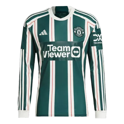 Camiseta Manga Larga Manchester United 2023/24 Segunda Equipación Visitante Hombre - Versión Hincha - camisetasfutbol