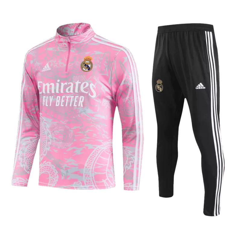 Conjunto Entrenamiento Real Madrid X Chinese Dragon 2023/24 Niño (Chándal de Media Cremallera + Pantalón) - camisetasfutbol