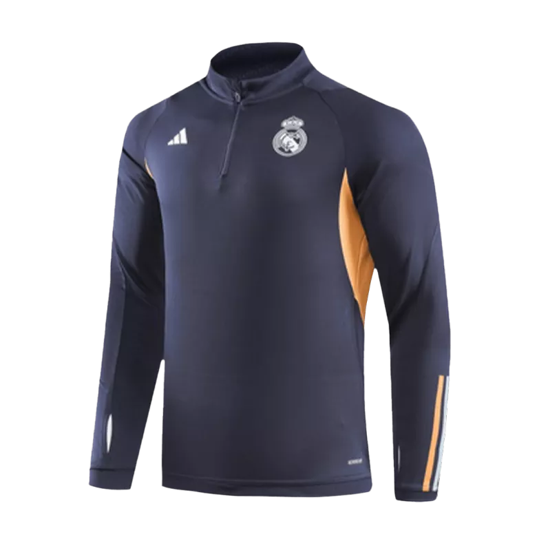 Conjunto Entrenamiento Real Madrid 2023/24 Niño (Chándal de Media Cremallera + Pantalón) - camisetasfutbol