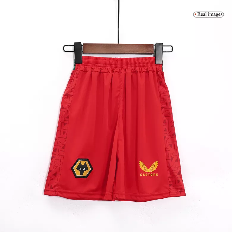Miniconjunto Wolverhampton Wanderers 2023/24 Segunda Equipación Visitante Niño (Camiseta + Pantalón Corto) - camisetasfutbol