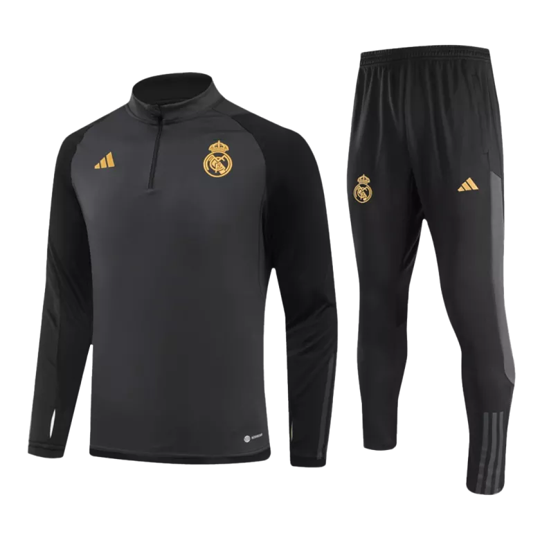 Conjunto Entrenamiento Real Madrid 2023/24 Hombre (Chándal de Media Cremallera + Pantalón) - camisetasfutbol