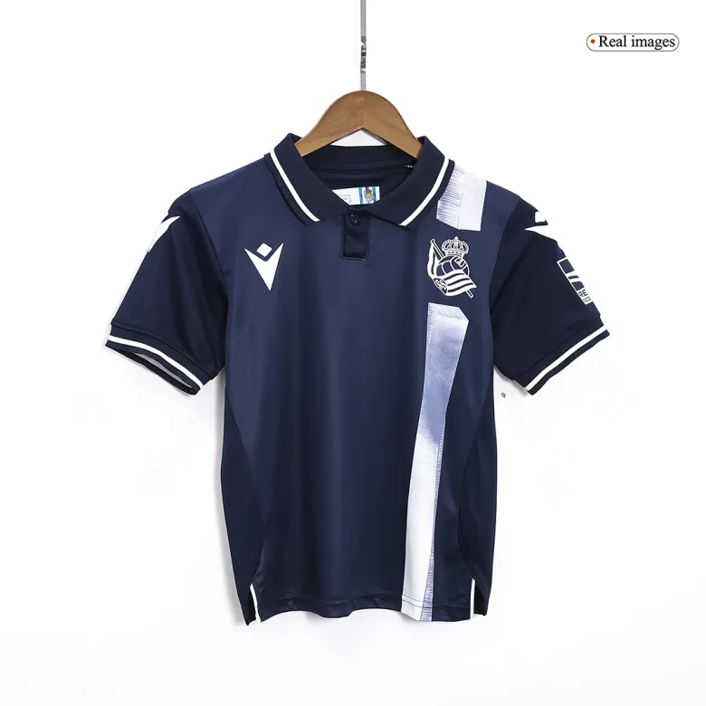 Miniconjunto Real Sociedad 2023/24 Segunda Equipación Visitante Niño (Camiseta + Pantalón Corto) - camisetasfutbol