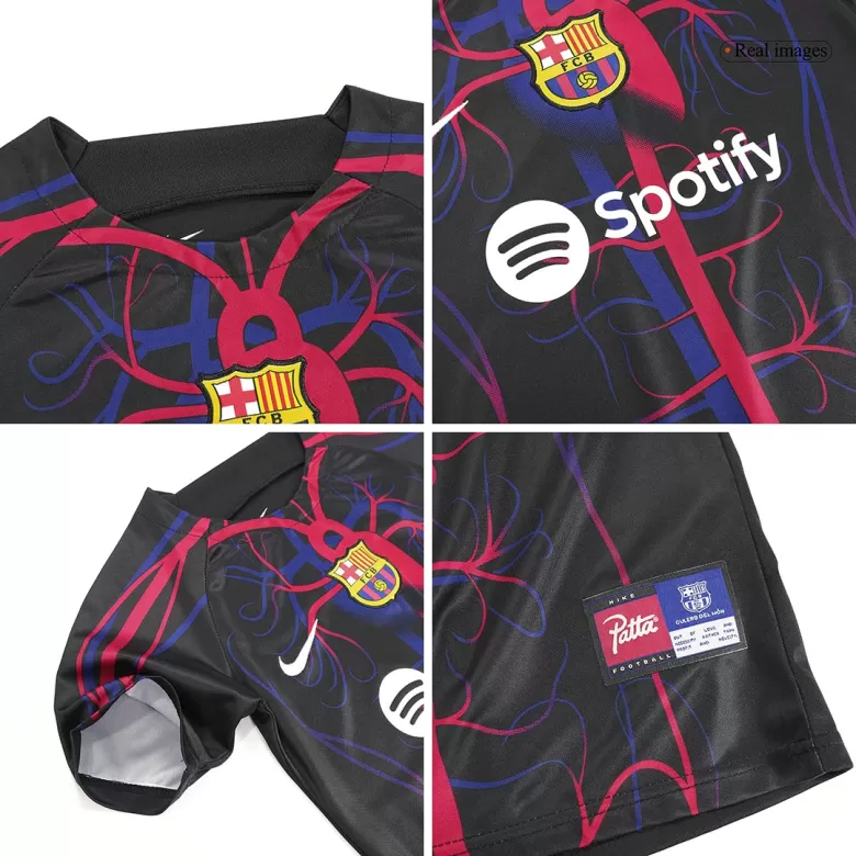 Miniconjunto Barcelona x Patta 2023/24 Niño (Camiseta + Pantalón Corto) - camisetasfutbol
