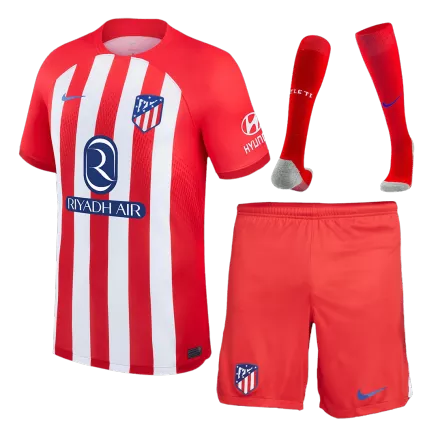 Conjunto Completo Atlético de Madrid 2023/24 Primera Equipación Local Hombre (Camiseta + Pantalón Corto + Calcetines) - camisetasfutbol